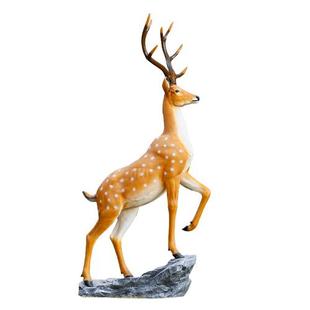 仿真梅花鹿摆件玻璃钢鹿雕塑花园庭院子动物模型户外园林景观装饰