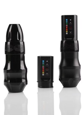 FK EXO tattoo machine with dual battery tattoo power supply