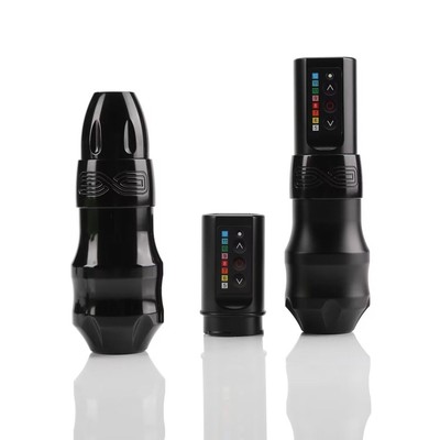 FK EXO tattoo machine with dual battery tattoo power supply