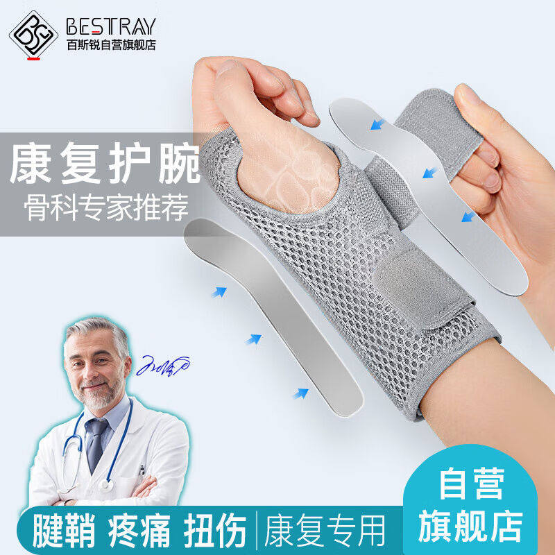 百斯锐护腕防扭伤腱鞘固定炎腕关节支具骨折男手腕女夹板加压套康