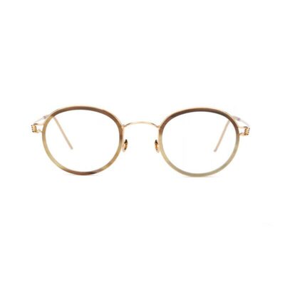 LINDBERGK金眼镜框男女士时尚牛角内圈高端近视LEX