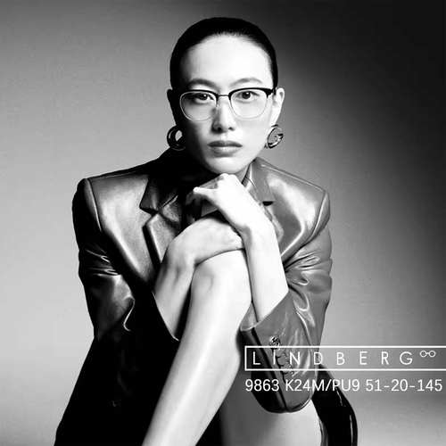 Lindberg林德伯格眼镜框秦舒培同款9863时尚眉线框近视眼镜架