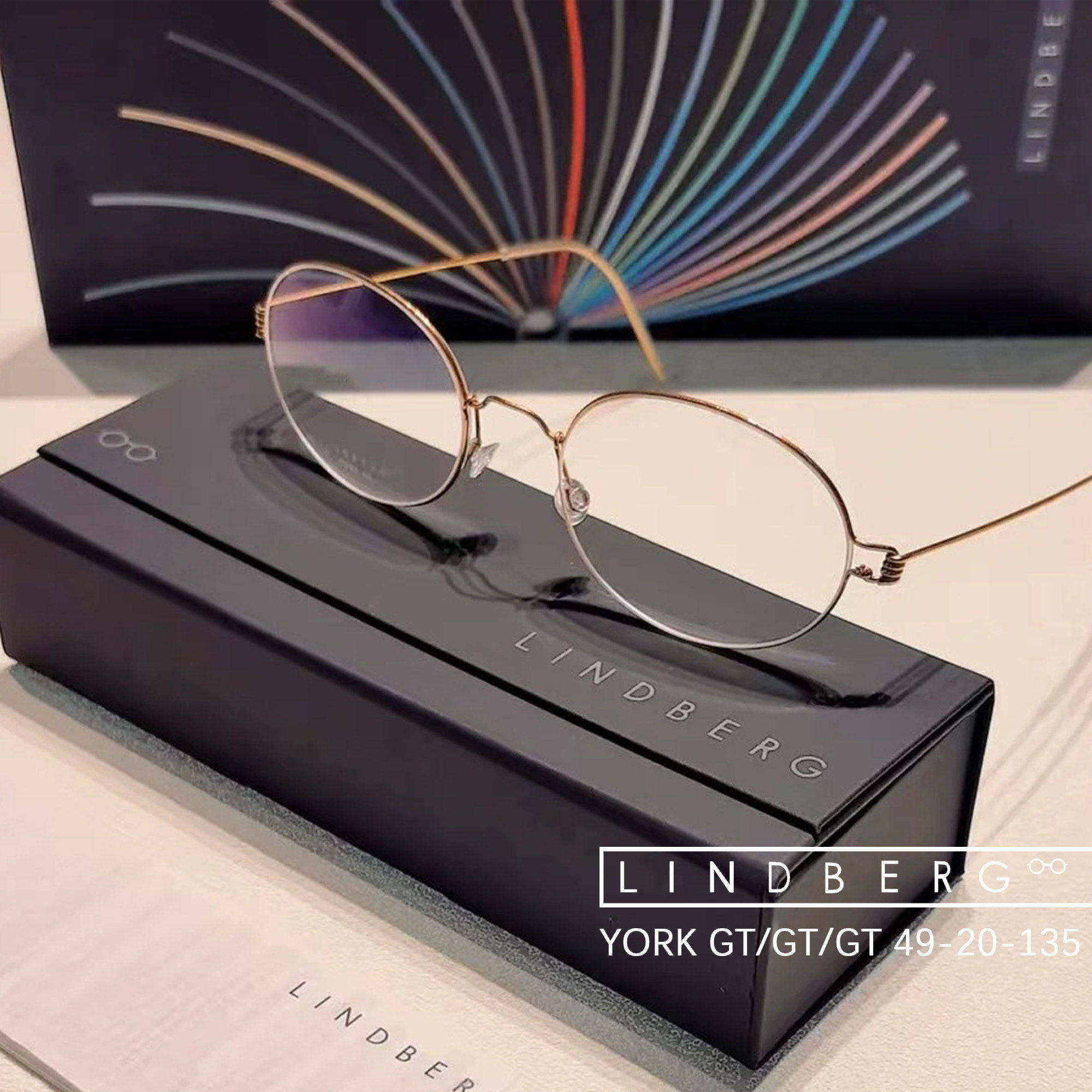 LINDBERG林德伯格RIM系列圆形钛合金眼镜框近视镜架眼镜架框YORK