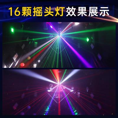 Sta闪gJW-16颗e lghts 6颗三i合一舞厅声控KTV光1灯摇头光束旋转