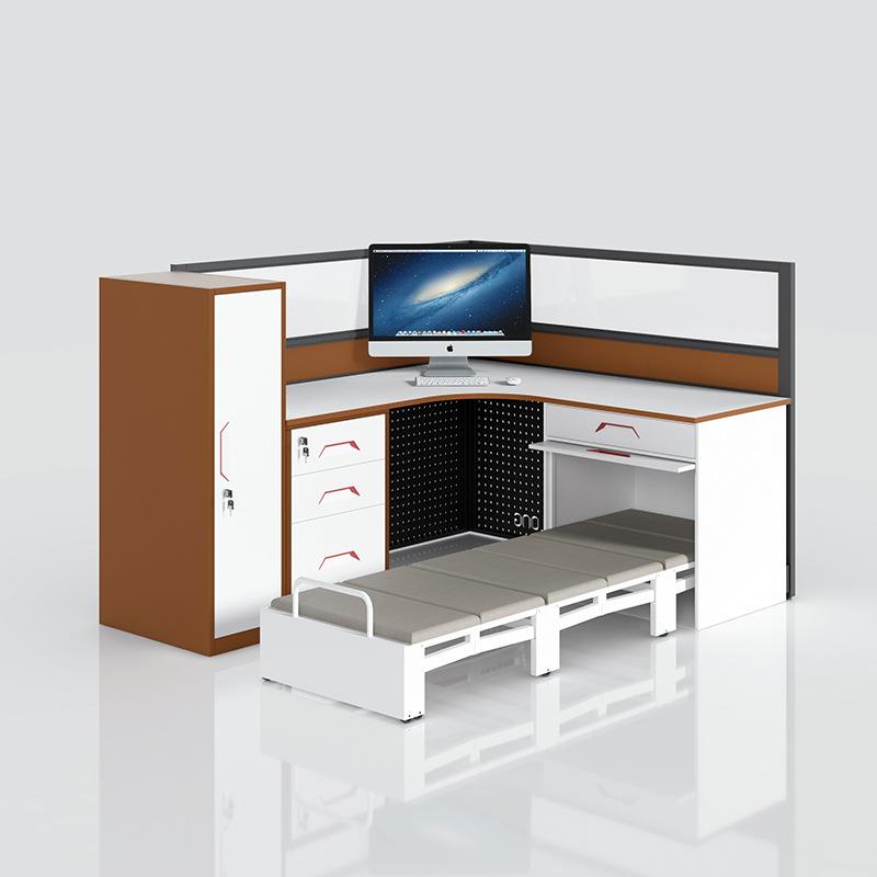 丰一FL00112抽上翻门床柜可折叠单人息工位桌隐藏床柜龙员工休下