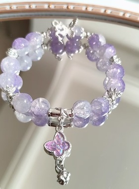 原创蝶恋铃铛琉璃手链ins小众设计高级感串珠手串轻奢百搭送闺蜜