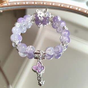 原创蝶恋铃铛琉璃手链ins小众设计高级感串珠手串轻奢百搭送闺蜜