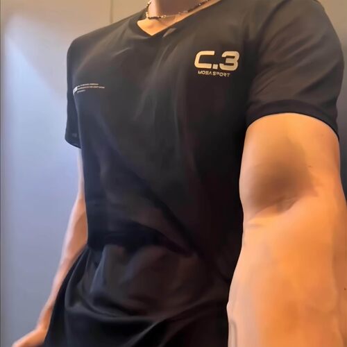 网纱短袖男子夏季运动健