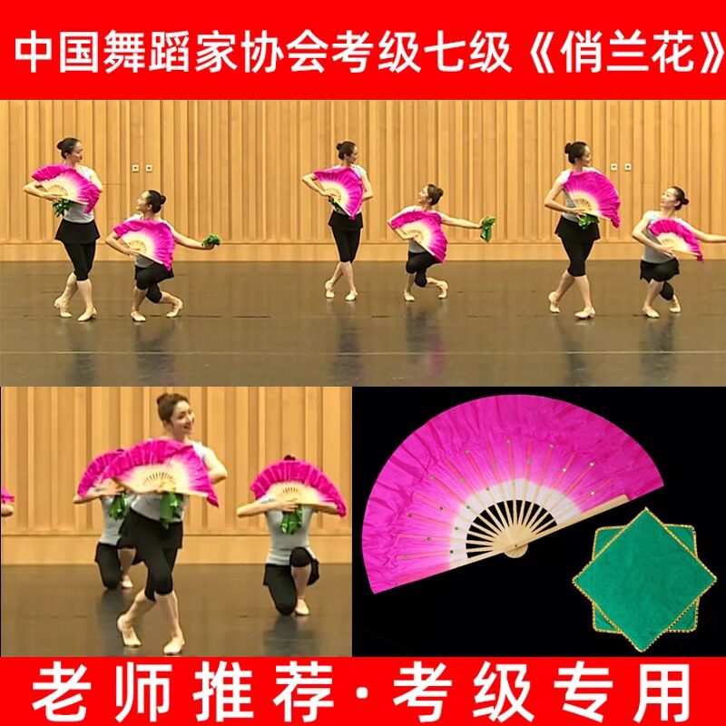 中国舞协舞蹈考级手绢扇子道具