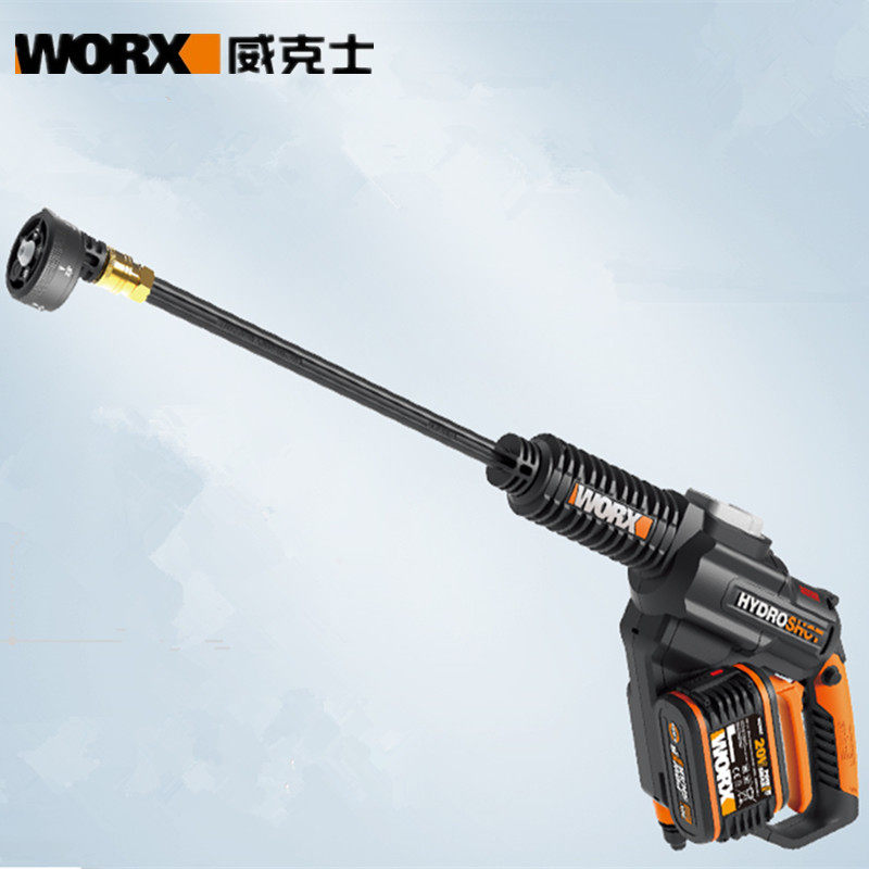 威克士高压无线洗车机wg630e家用锂电清洗机充电式便携式洗车水枪