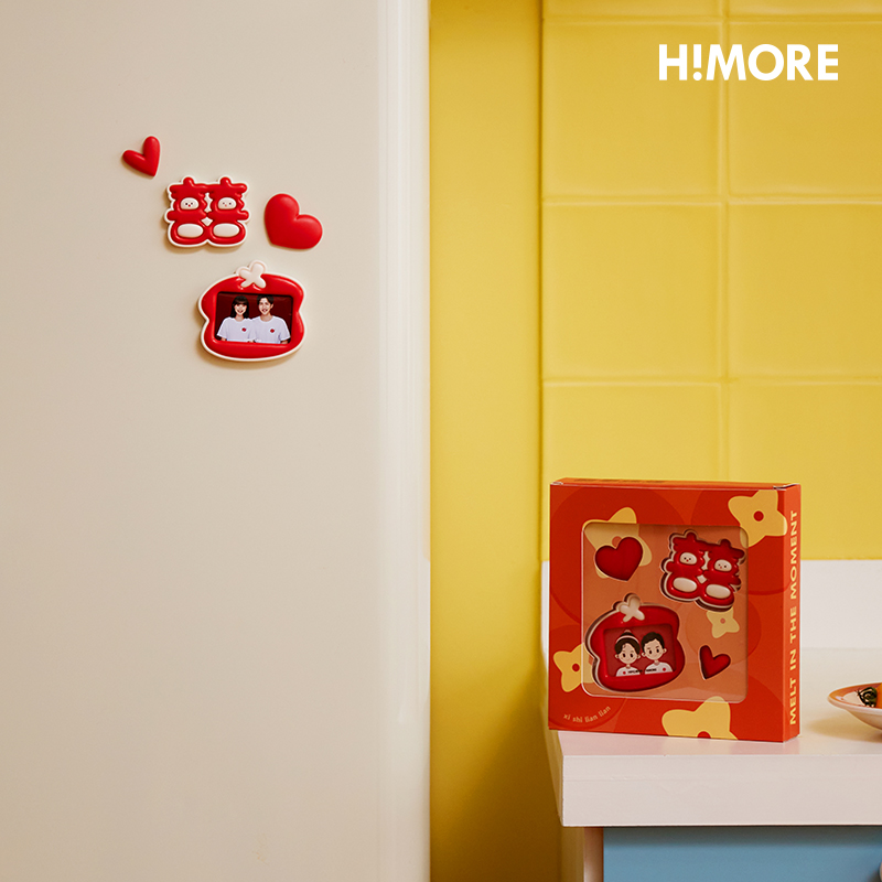 himore海马体囍柿连连磁吸冰箱贴