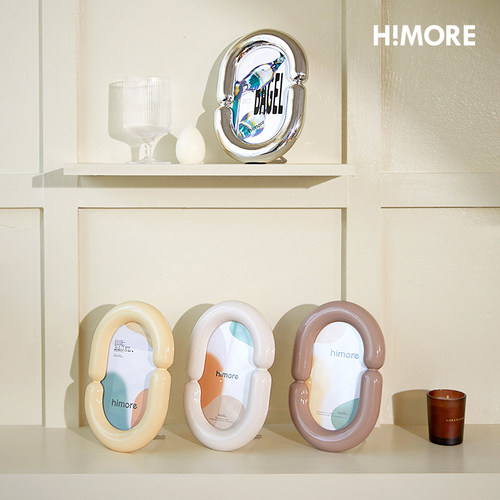 himore海马体奶油色树脂6寸相框
