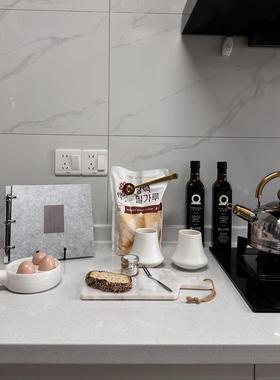 设计师搭配样板间厨房装饰品摆件售楼处烘焙真面包主题饰品组合套