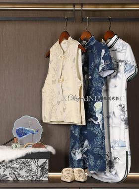 意式东方中式女士样板间衣帽间软装衣柜高端全屋定制展厅衣服摆件