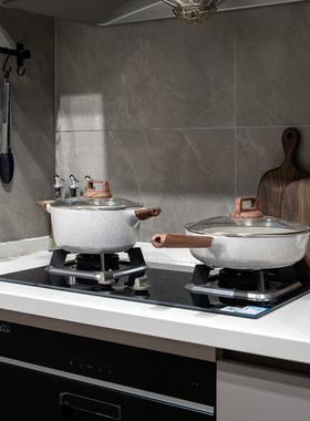 软装样板间厨房摆件组合不锈钢汤锅橱柜展厅衣帽间装饰品