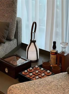 大牌高档轻奢酒店房间床头装饰品组合摆件样板房卧室床头柜桌面设