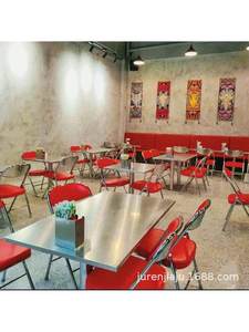 港风冰室茶餐厅桌椅组合复古东南亚泰式大排档餐饮烧烤店桌子商用