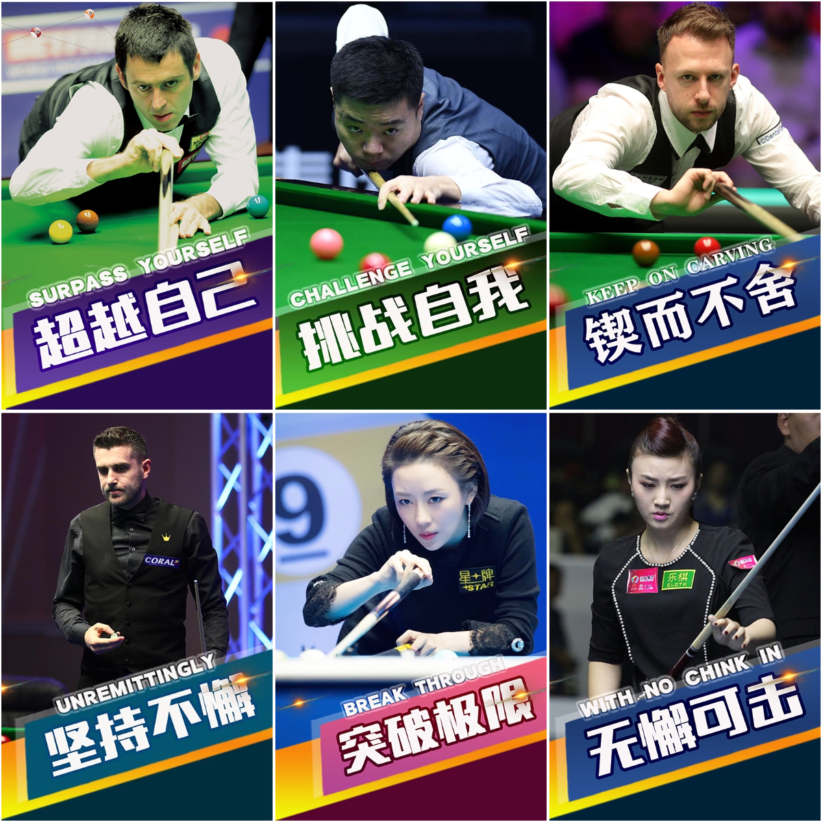 台球厅桌球室壁纸海报墙贴装饰画潘晓婷丁俊晖奥沙利文斯诺克明星