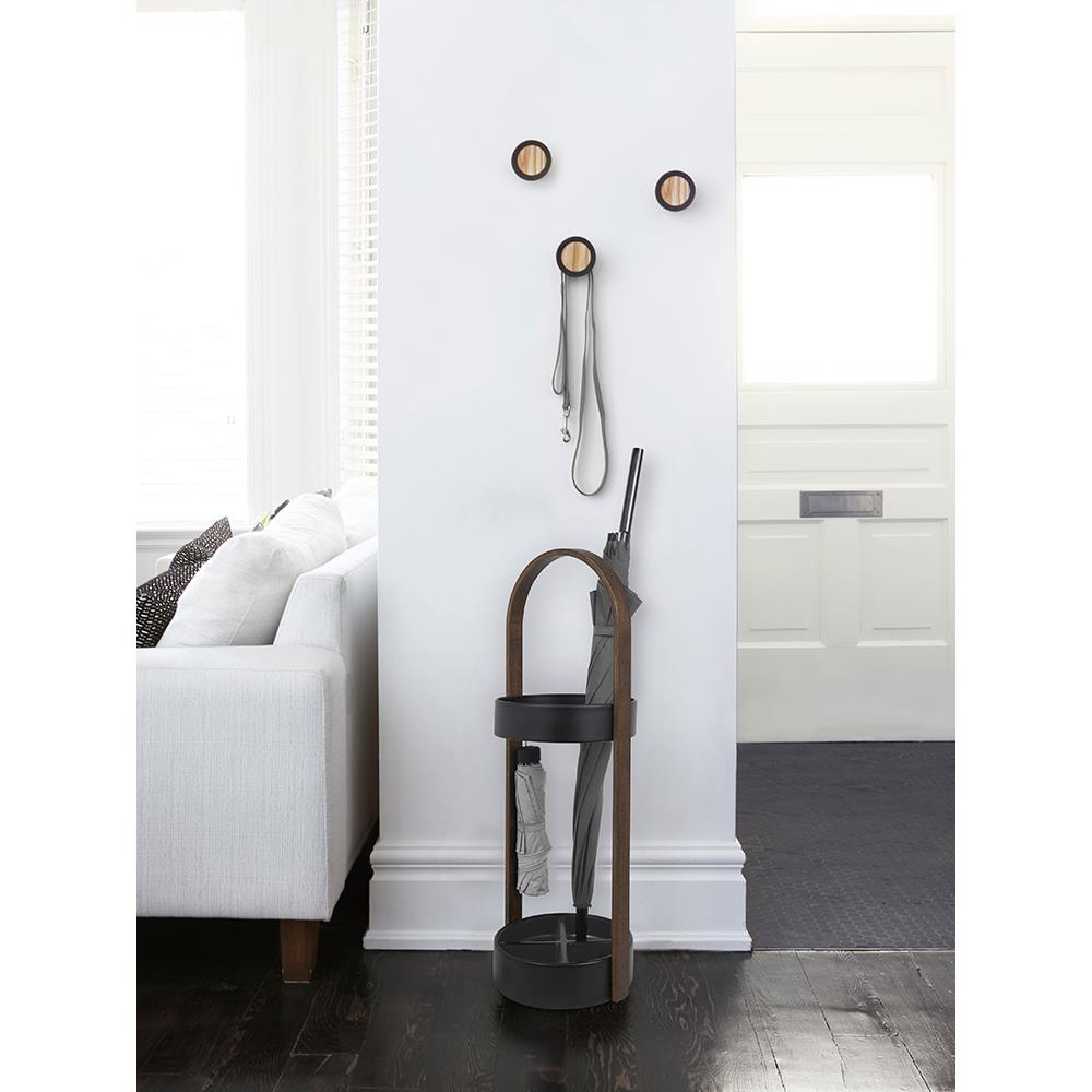 加拿大umbra雨伞架北欧Hub防滑防水雨伞收纳整理架进口木质雨伞桶