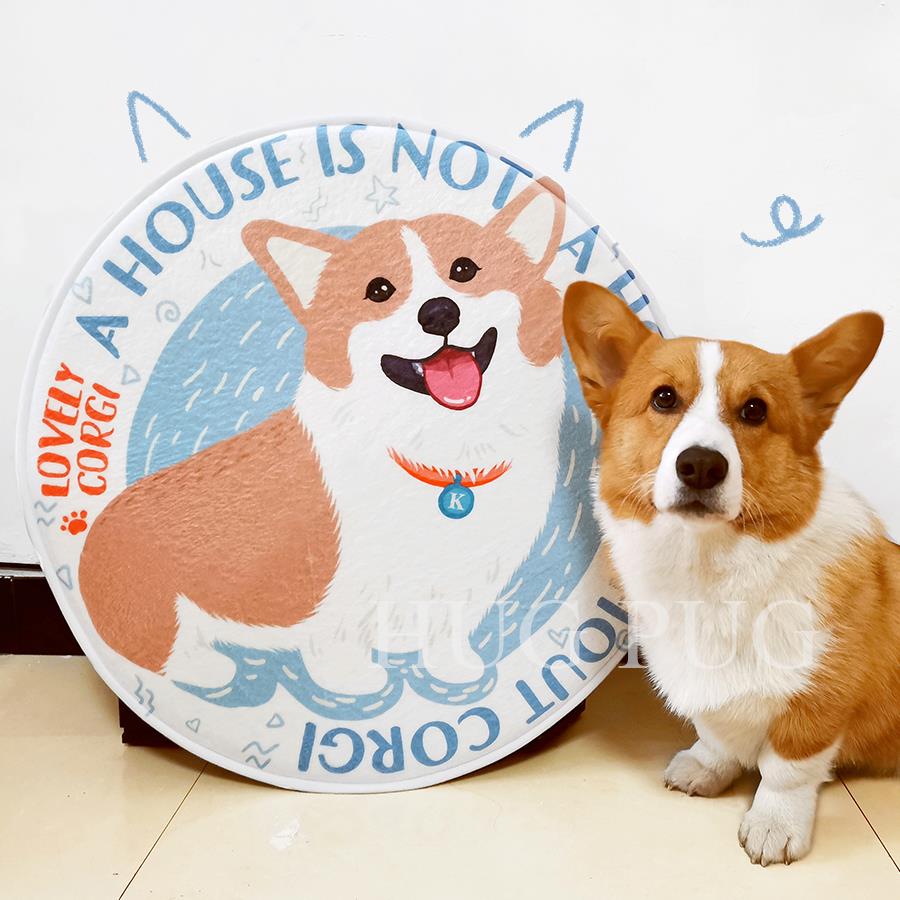【蛮吉麻麻】柯基犬周边地毯厨房地垫家用