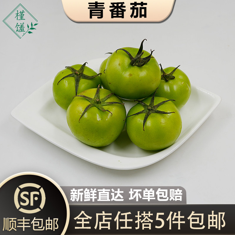 新鲜青番茄500g青西红柿绿色番茄清甜酒店餐厅炒菜腌制商用食材