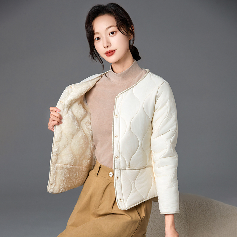 秋冬新款棉服女加绒加厚内胆棉衣贴身保暖打底内搭女士小棉袄外套
