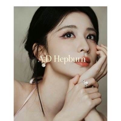 A.DHepburn双C独特绝美珍珠耳钉