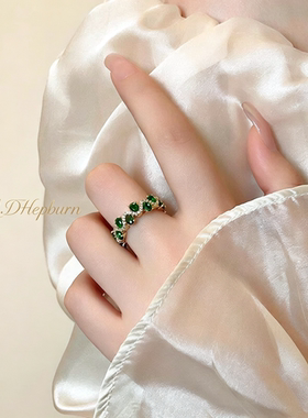 A.DHepburn祖母绿招财女戒