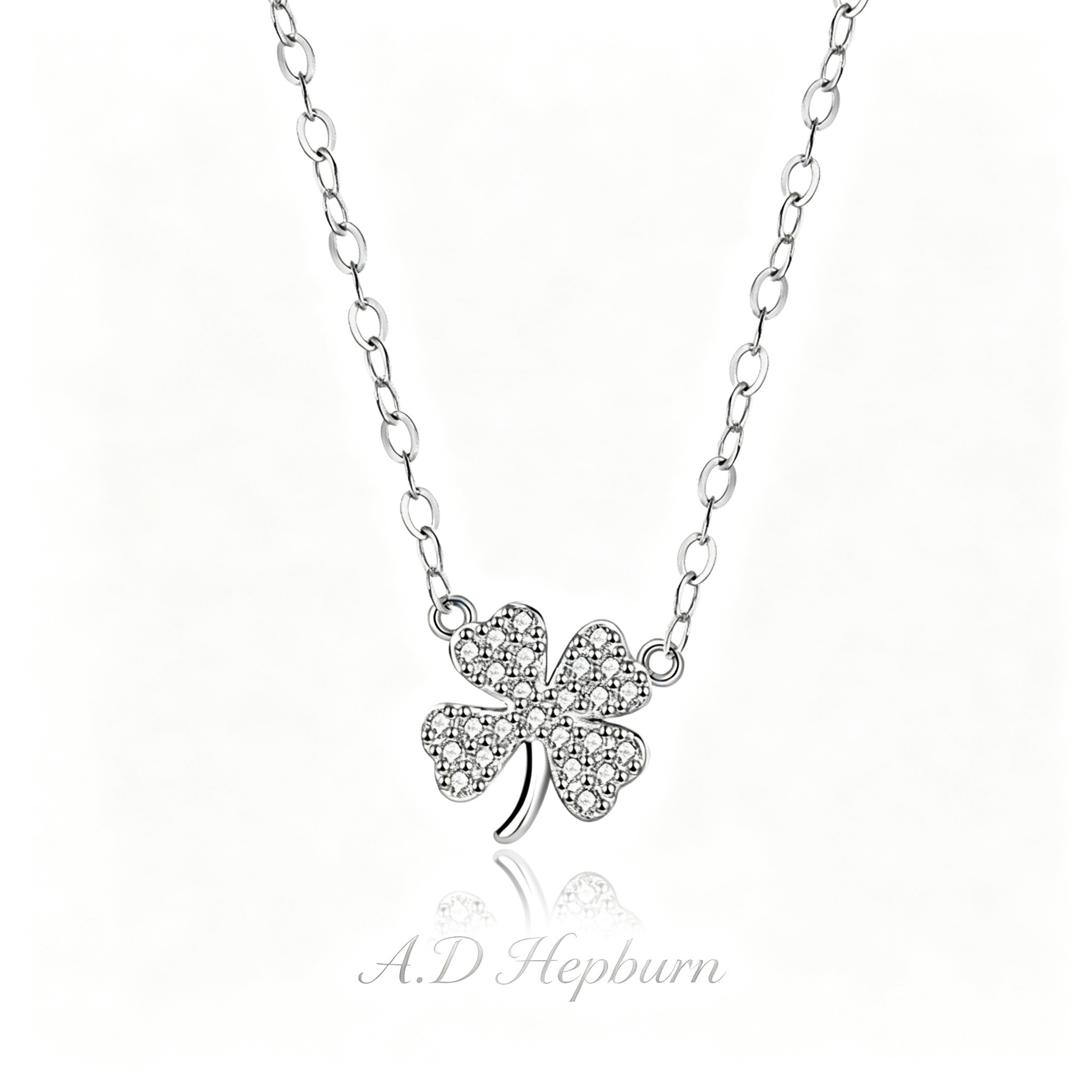 A.DHepburn四叶草锁骨链新款