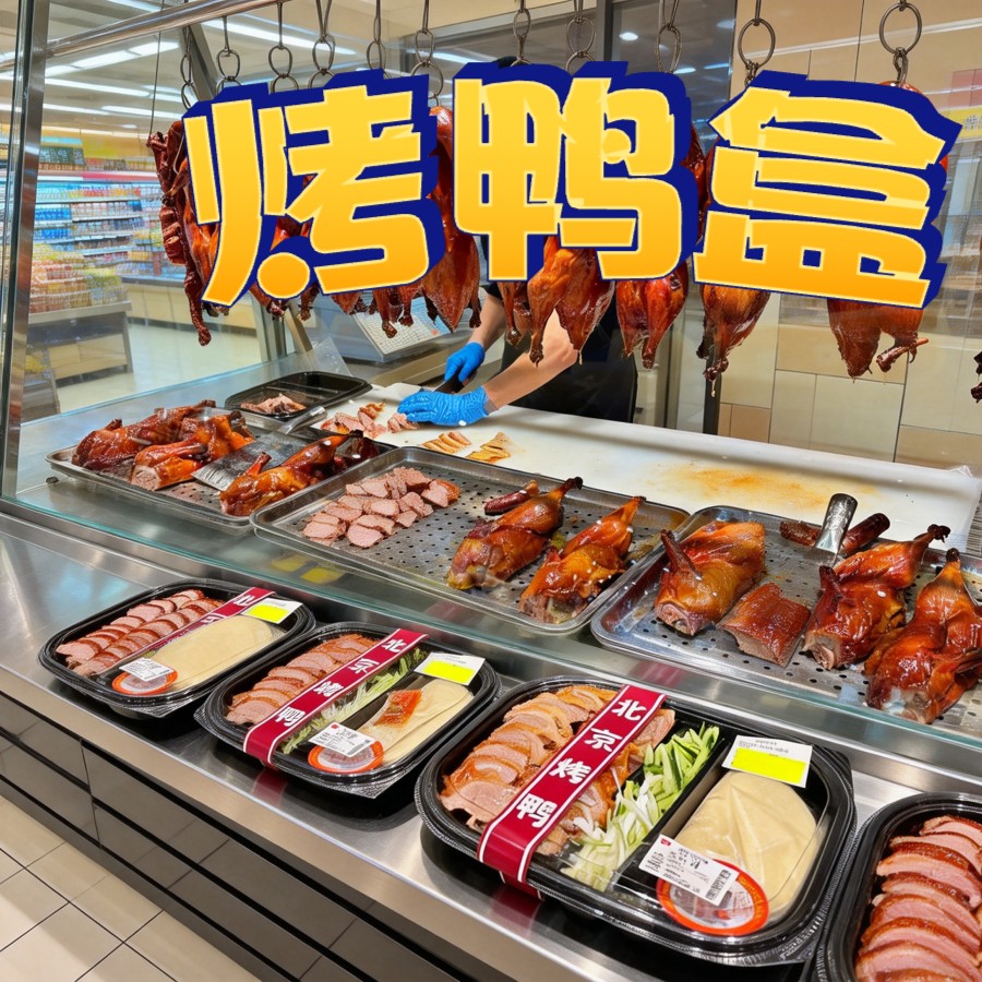 一次性烤鸭打包盒整箱批发 PP 长方形片皮鸭外卖盒高档防雾透明盖图片