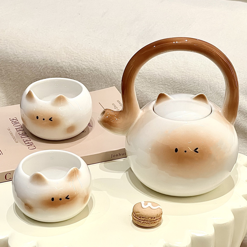 暹罗猫可爱茶具套装乔迁新居礼物