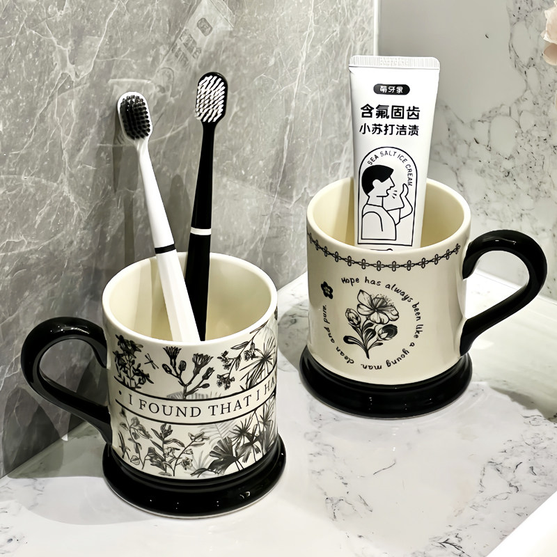 中古风刷牙杯2026新款漱口杯情侣家用牙杯洗漱杯牙具杯牙缸牙刷杯,家庭/个人清洁工具,洗漱杯,淘宝优惠券,粉丝福利购,淘宝优惠卷