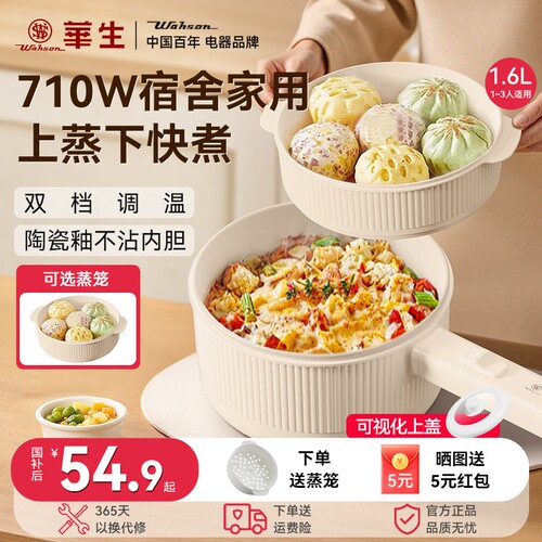 华生电煮锅小型多功能一体小电锅