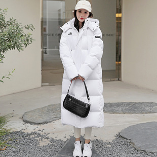 爱丹蒙羽绒服女2025新款400克90%白鸭绒过膝长款男女情侣冬装外套