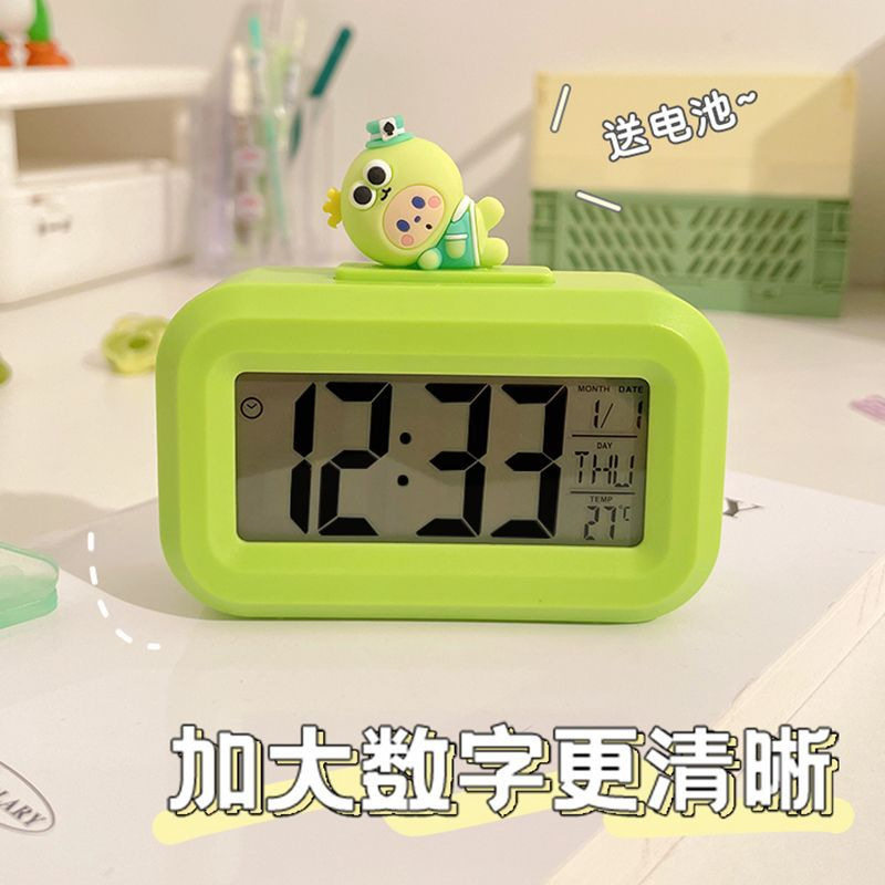 卡通公仔闹钟儿童学生专用