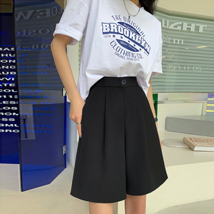 西装裤运动短裤女休闲夏2023新款夏季宽松显瘦百搭冰丝五分a字裤