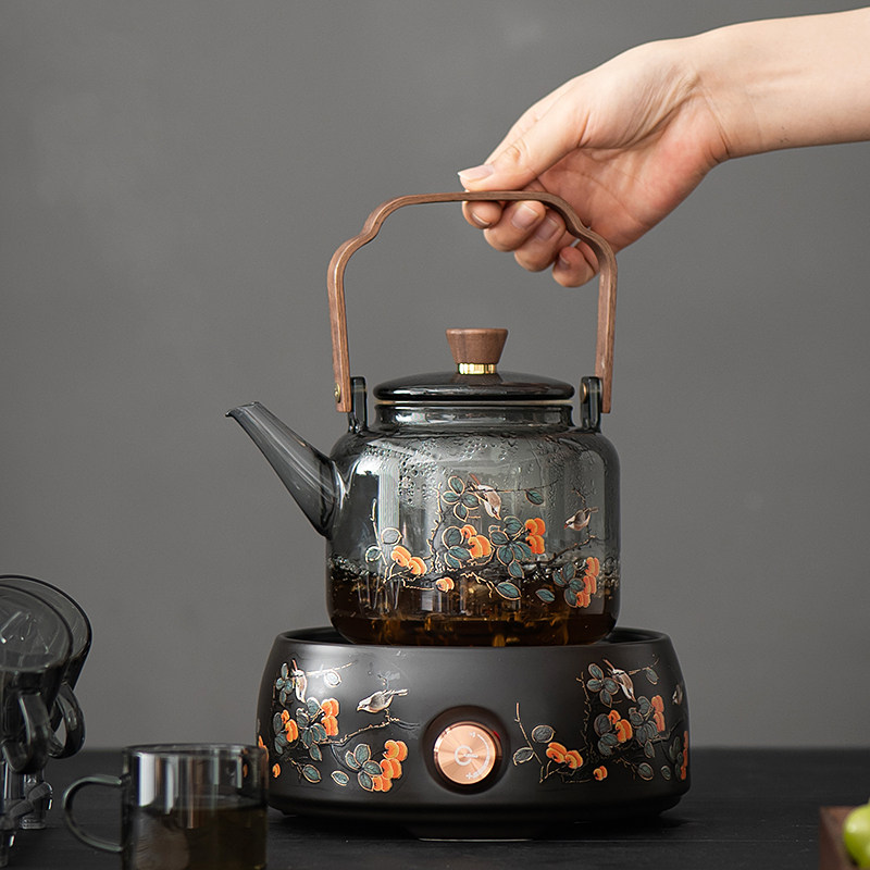 黑晶炉新款花茶壶多功能电热烧水煮茶炉迷你小型电热炉煮茶器泡茶