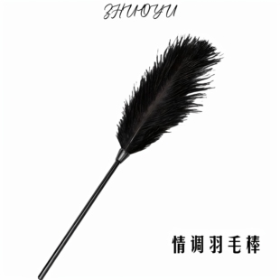 灼欲*黑色单支鸵鸟羽毛情调挑逗男友女友挠痒痒情侣cosplay用品