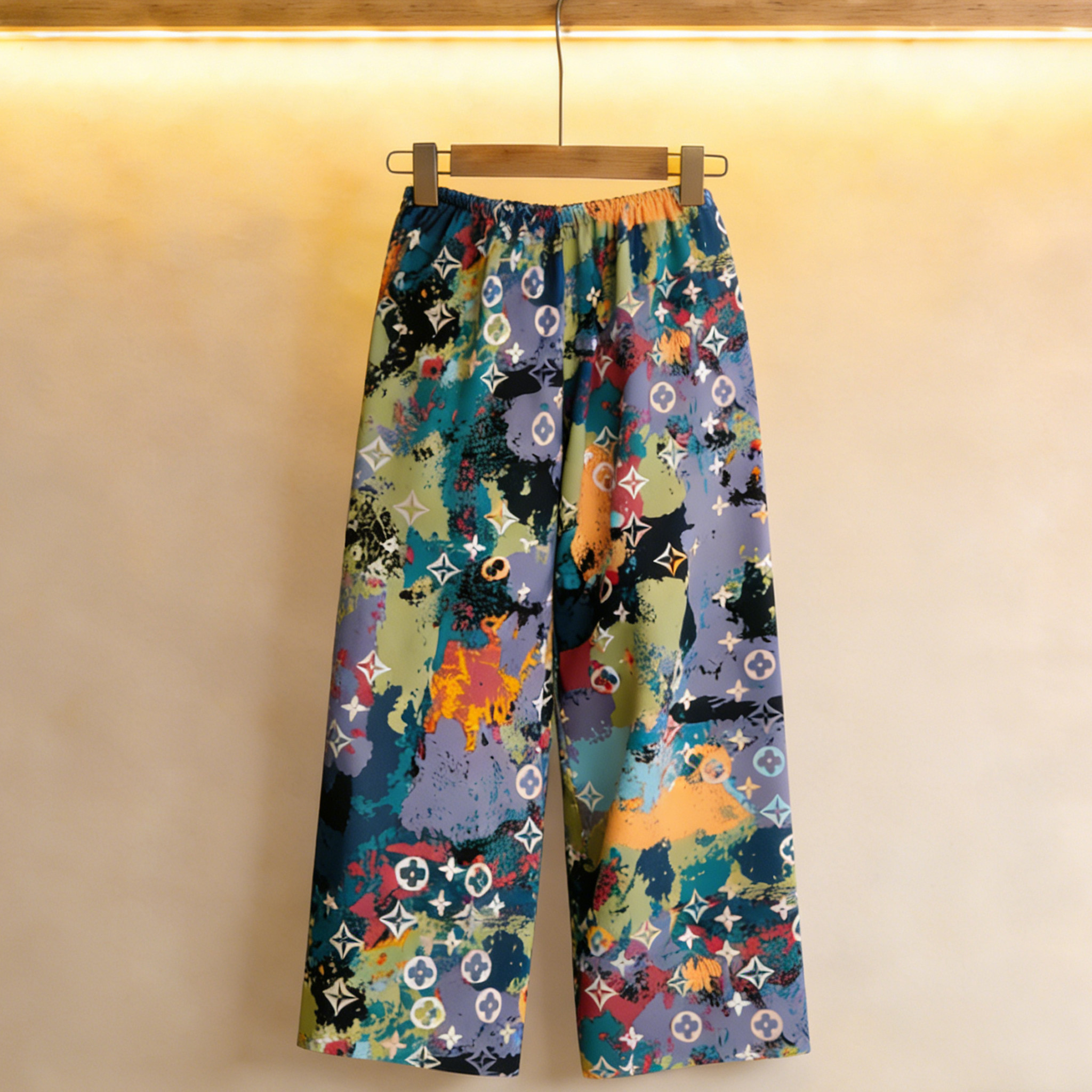 夏季女网红居家裤可外穿沙滩裤女童加大码中学生薄款大童阔腿裤子