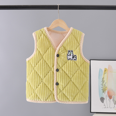 秋冬季儿童夹棉背心家居服