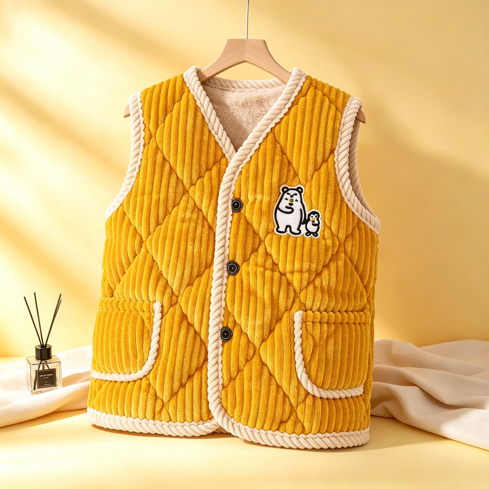 秋冬季儿童夹棉背心家居服
