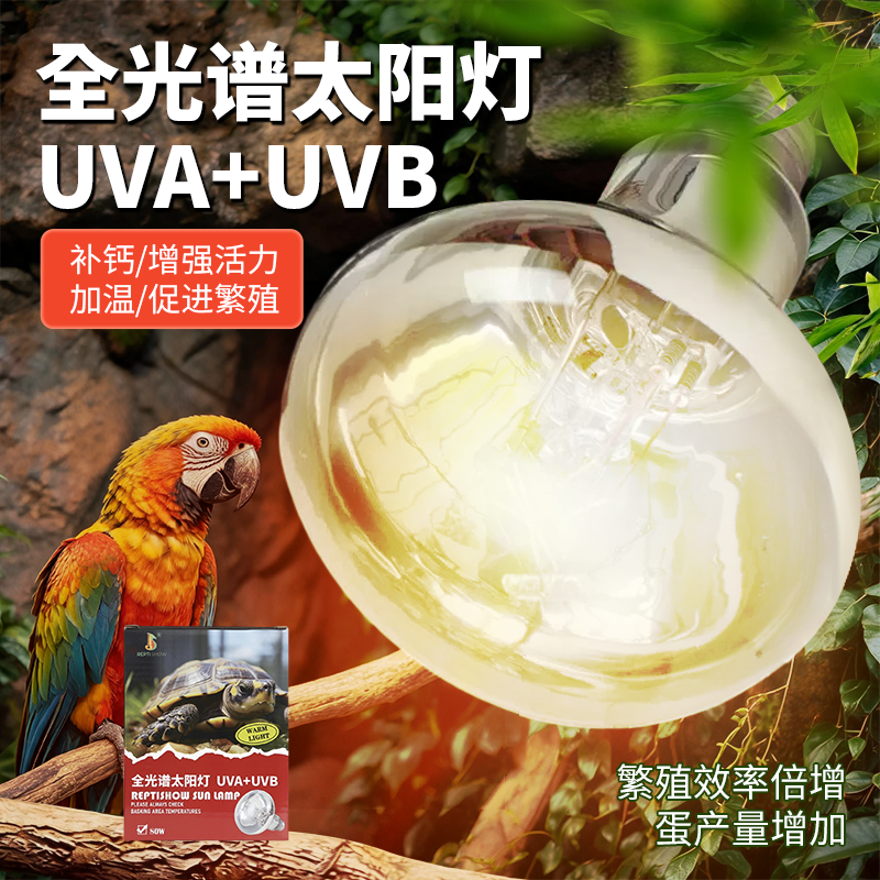 全光谱uva+uvb乌龟晒背灯