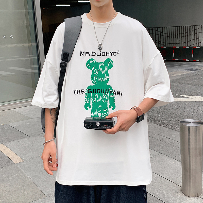 设计款纯棉情侣T恤大码