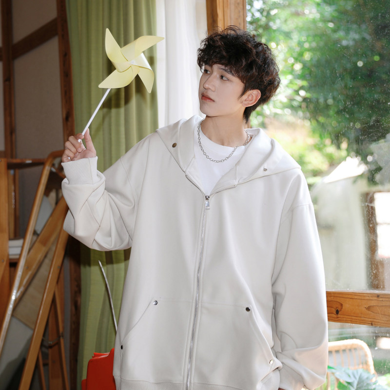 重磅连帽开衫卫衣男潮牌情侣外套