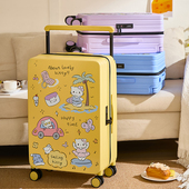 24寸登机箱密码 DHJ新款 卡通宽拉杆行李箱女20 箱高颜值旅行箱学生