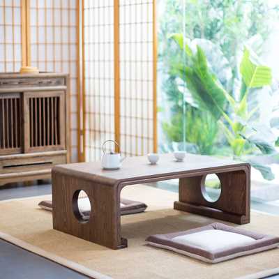 乐朴实木榻榻米茶几新中式飘窗桌国学桌日式茶几阳台桌简约炕琴桌