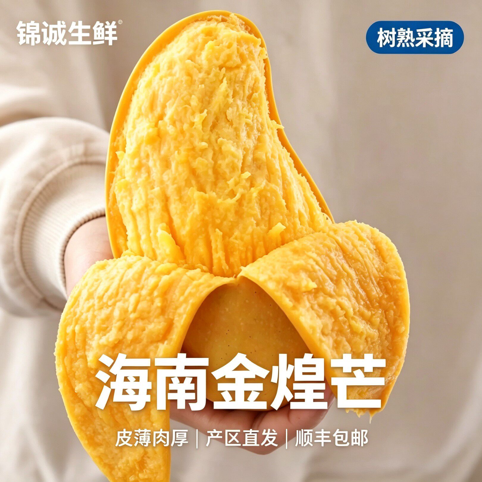 顺丰包邮 海南金煌芒纸核芒新鲜芒果