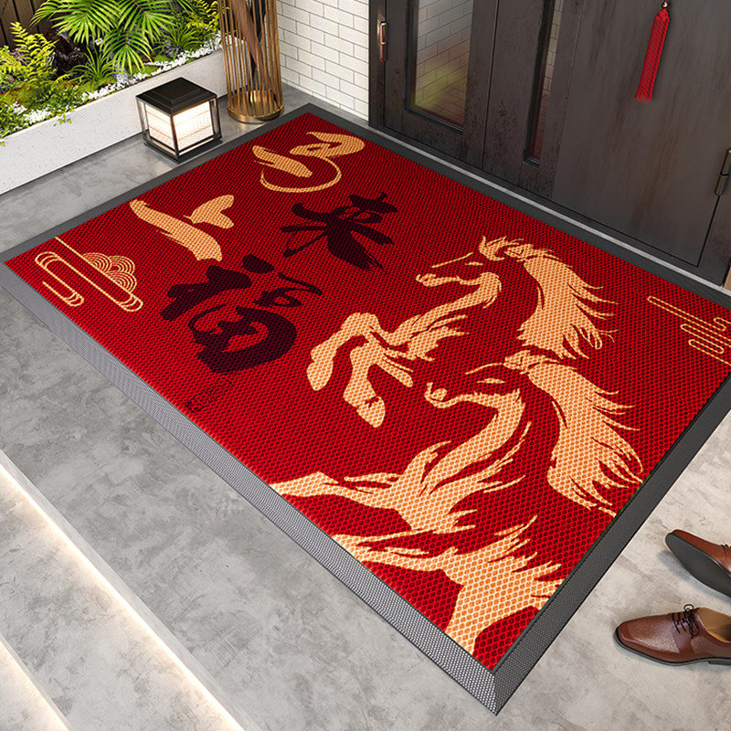 喜庆入户门地垫新年大门口弹力王蹭土防滑脚踏垫室外进门地毯垫子,居家布艺,入户地垫,淘宝优惠券,粉丝福利购,淘宝优惠卷