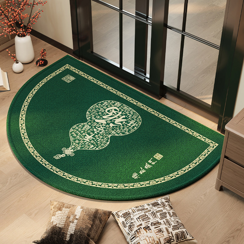 朝东朝南门开运招财半圆地垫绿色风水地毯入户门防滑除尘蹭脚垫厚,居家布艺,入户地垫,淘宝优惠券,粉丝福利购,淘宝优惠卷