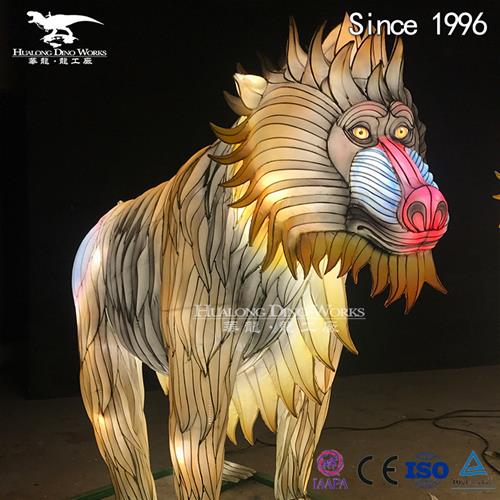 景区商场夜游彩灯模型仿真动物狒狒一家可来图定制生产